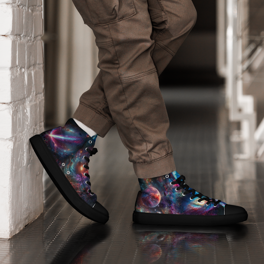Nebula Bliss High Top Canvas Shoes | Men's